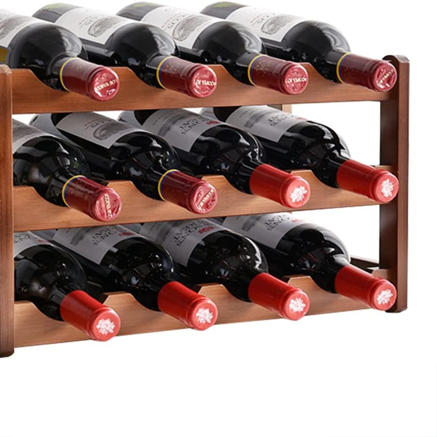 Bamboo 12-Bottle 3-Tier Countertop Wine Rack, a wine rack from Wine Rack Company