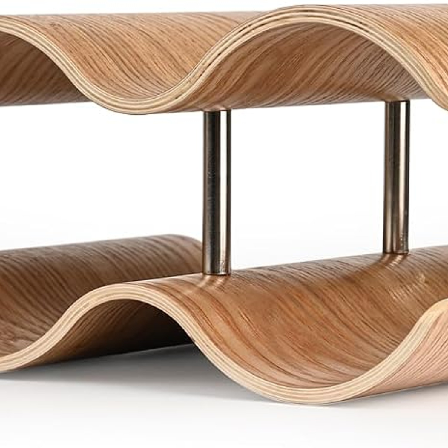 Wavy Wooden Wine Rack 12 Bottle Countertop Organiser: image 8