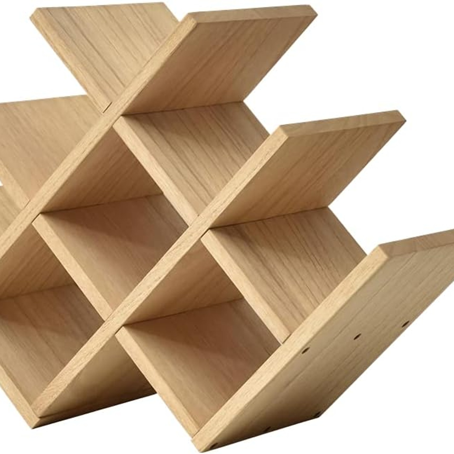3-Tier Wooden Wine Rack (8 Bottle, Countertop)