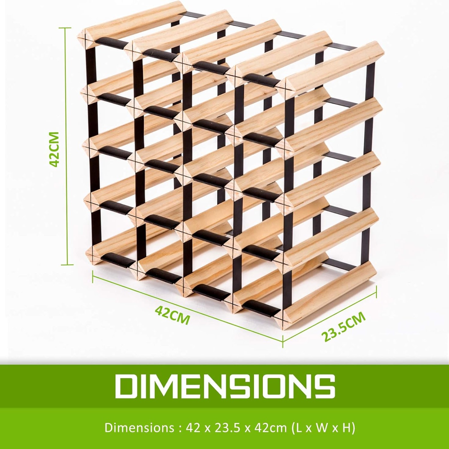 20 Bottle Timber Wine Rack