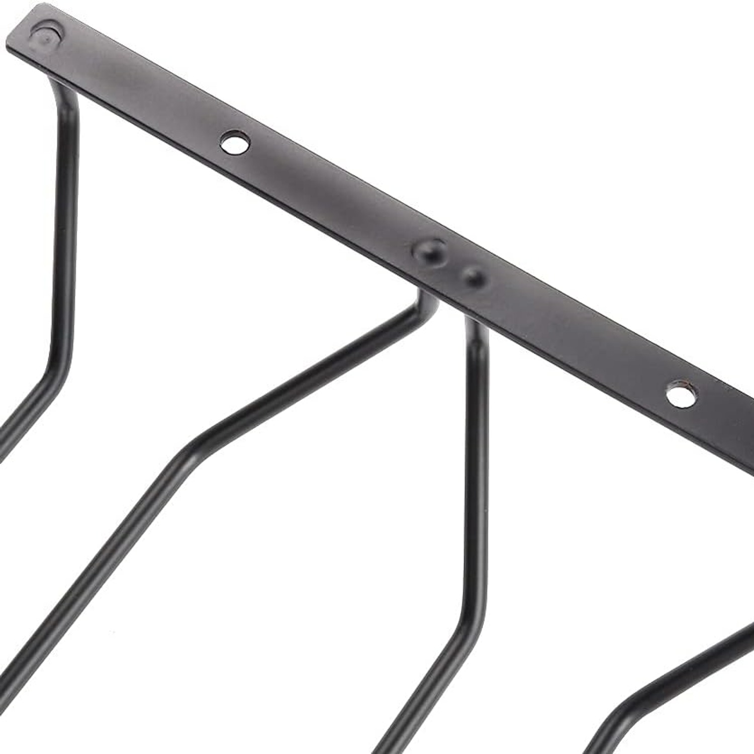 Black Wine Glass Rack 35cm Under-Cabinet Stemware Holder